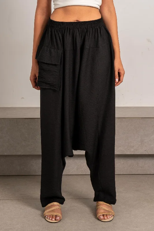 Harem Loose Pants - Azul Comfy High-Waist Jeans