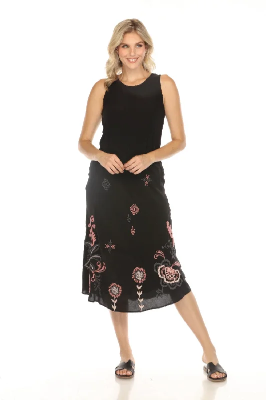 Johnny Was Workshop Bellania Bias Silk Midi Skirt W72324 * leather skirt sleek