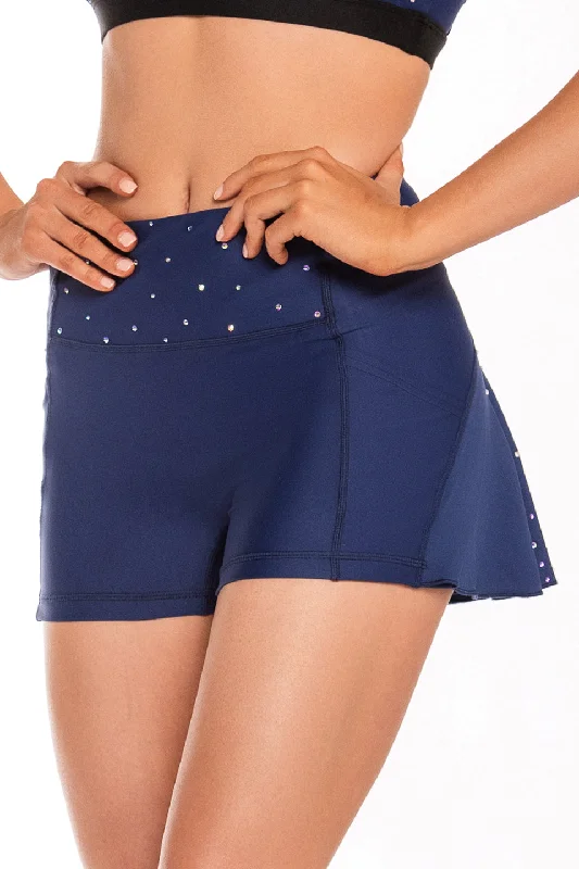 Legendary Skort in Navy ruffled skirt detail