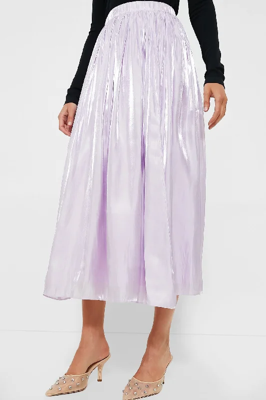 Lilac Pleated Bellamy Skirt chiffon skirt delicate