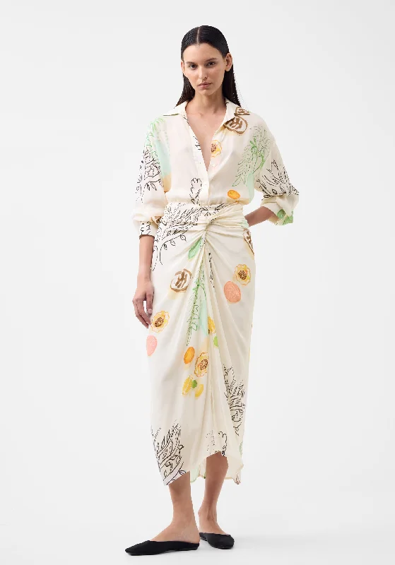Maison Twist Skirt_Print lace skirt delicate
