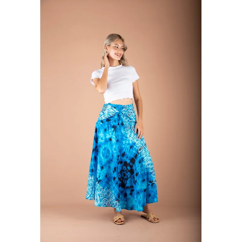 Mandala Women's Bohemian Skirt in Blue SK0033 020315 03 a-line skirt cut