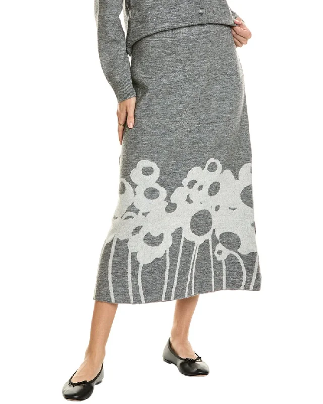 Marimekko Pieli Lammet Wool-Blend Pencil Skirt high waist skirt