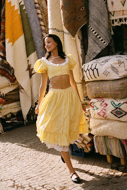 Marrakech Yellow Skirt pencil skirt chic