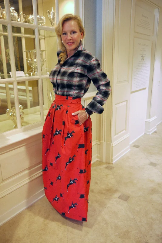 MAUREEN SKIRT IN POPPY breathable skirt fabric