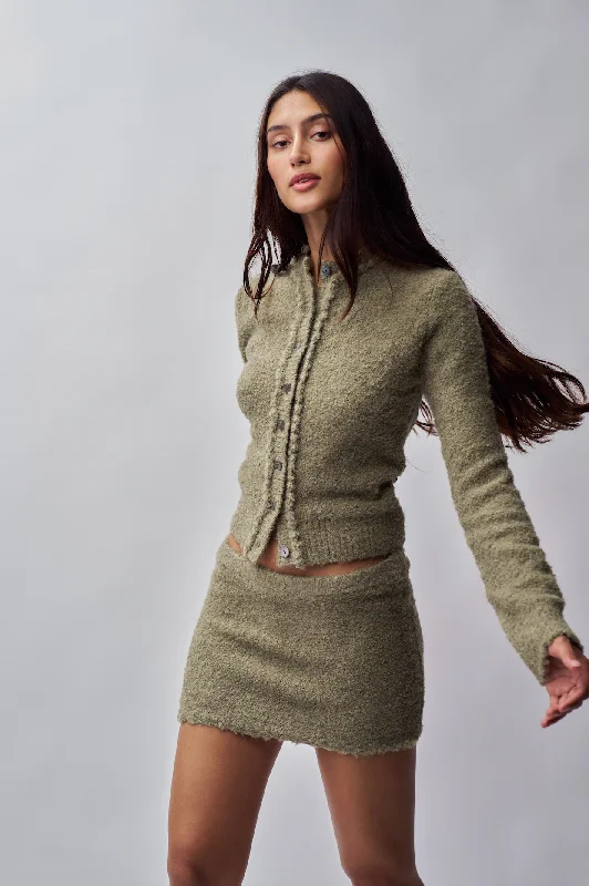 Palmyra Knit Mini Skirt wool skirt warm