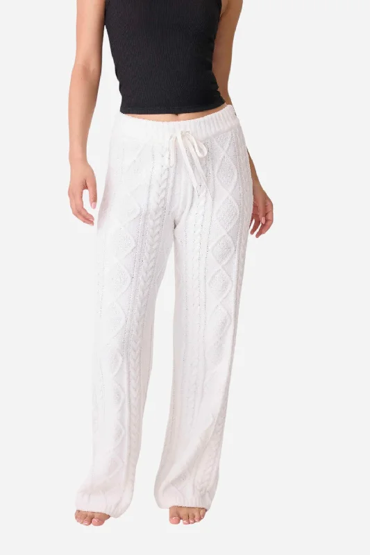 PJ Salvage Pant Cable Crew Ivory Relaxed Casual Leggings