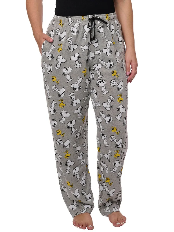 Peanuts Snoopy & Woodstock Women's Pajama Pants Lounge Wear Soft Cotton Pants