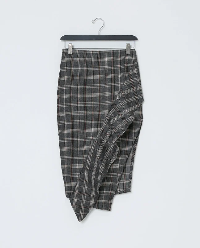 Pencil Me In Plaid Skirt linen skirt light