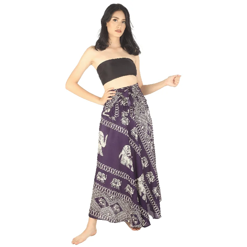 Pirate Elephant Women's Bohemian Skirt in Purple SK0033 020023 03 low waist skirt