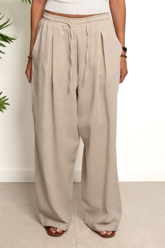 Pleated Linen Pants - Catwalk Lightweight Linen Pants