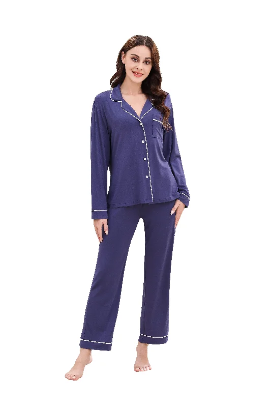 RH Women Pajamas Set Button Down Sleepwear Long Sleeve Long Pants Pj Set RHW4013 Trendy Tapered Pants RH Women Pajamas Set Button Down Sleepwear Long Sleeve Long Pants Pj Set RHW4013 Trendy Tapered Pants