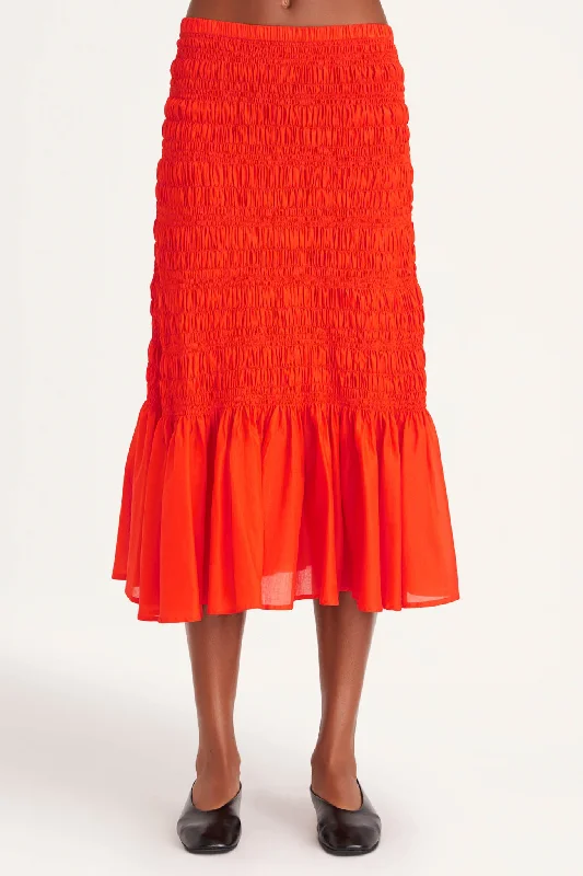 Sereda Skirt in Flame cashmere skirt fine
