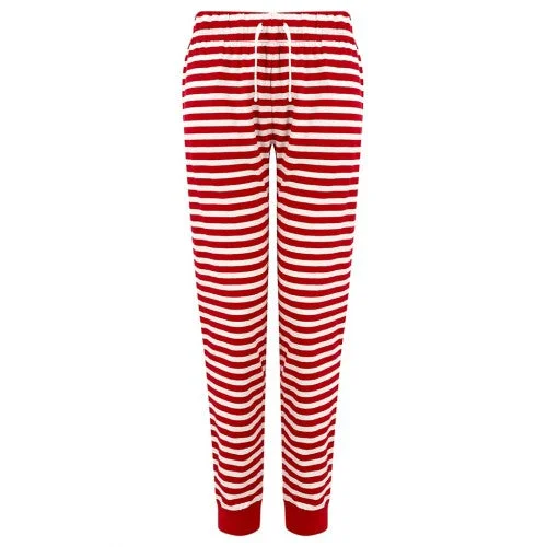 SF Womens/Ladies Stripe Lounge Pants Classic Stretch Pants