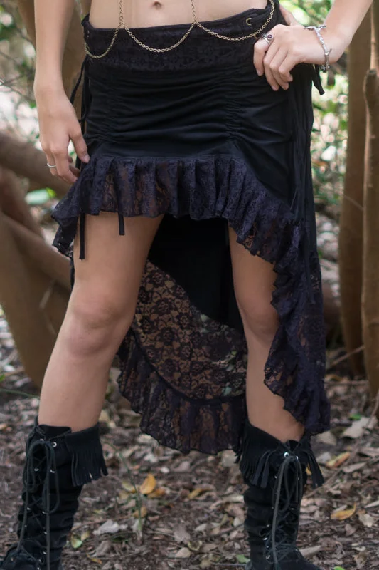 SITA SKIRT IN BLACK wool skirt warm