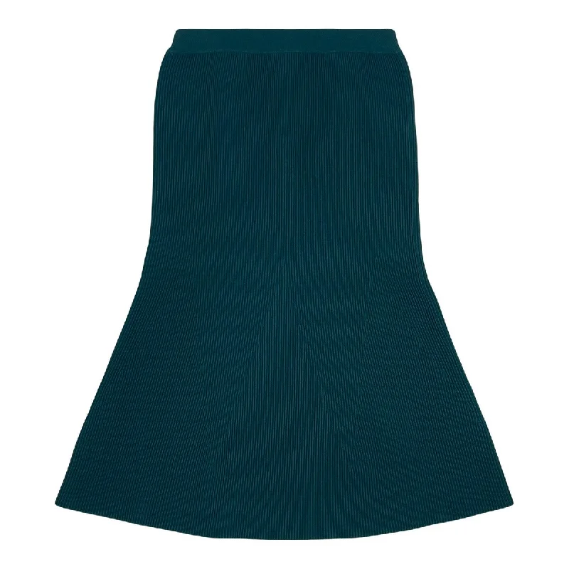 Teela Moss Maxi Ribbed Skirt leather skirt refined