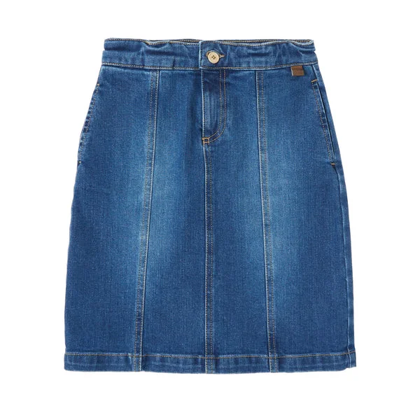TOCOTO VINTAGE LONG DENIM SKIRT wool skirt sturdy
