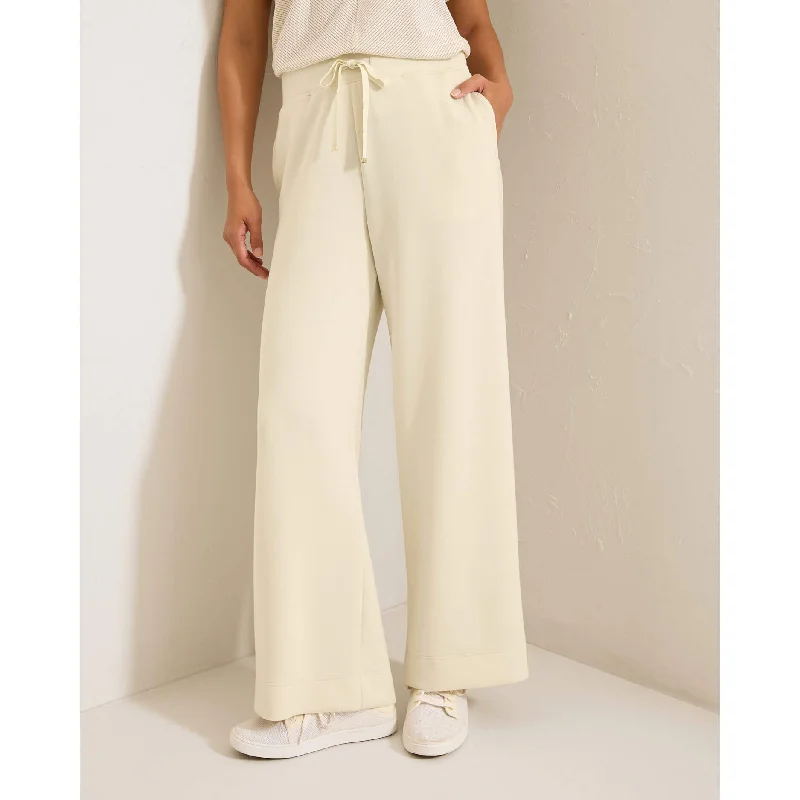 Tommy Bahama Women's Palm Voyage Wide Leg Ankle Pants - Bleached Sand High-Waist Trousers Tommy Bahama Women's Palm Voyage Wide Leg Ankle Pants - Bleached Sand High-Waist Trousers