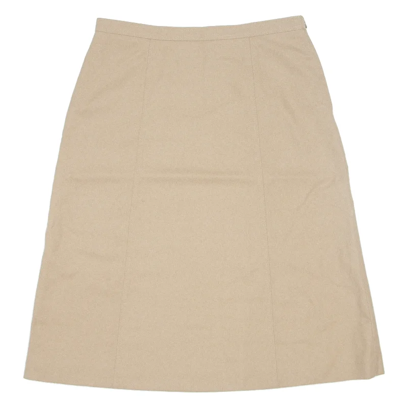 WEIBEL Womens Straight Skirt Beige Midi Wool 90s L denim skirt trendy