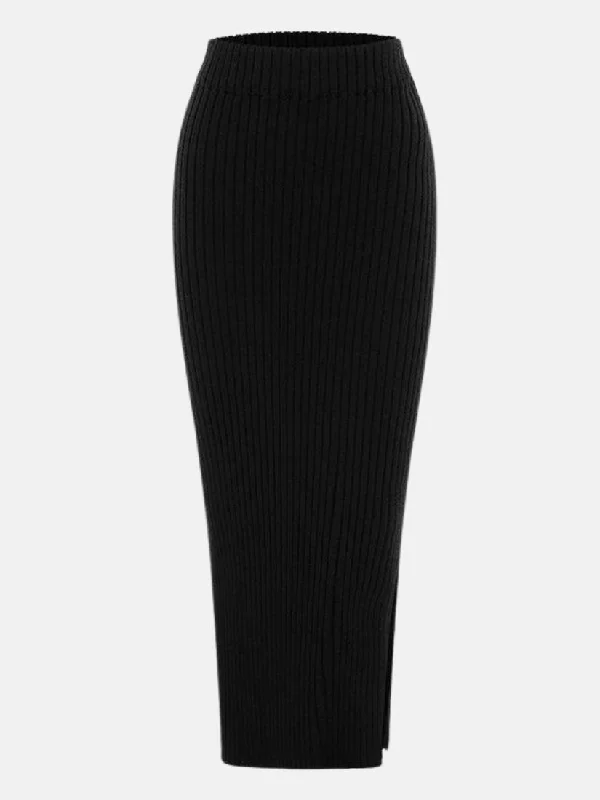 Wistful Knit Midi Skirt wool skirt warm