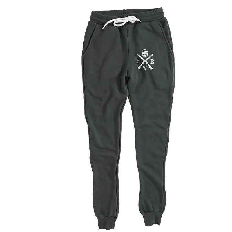 Women's Comfort American Made Jogger Sweat Pants (Charcoal) Comfy Cargo Trousers