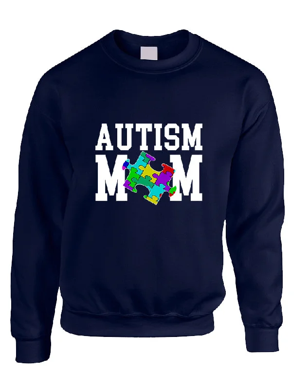 Adult Sweatshirt Autism Mom Autistic Awareness Top Hoodie with Tied Waist Feminine Flattering