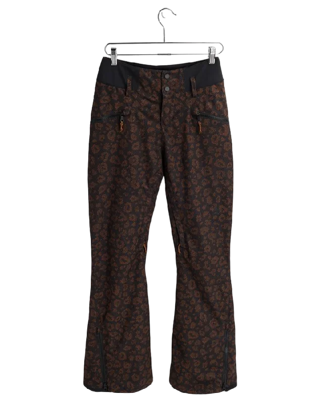 Burton Marcy Womens High Rise Pant - Animal Cheetah - 2022 (L) Elegant Palazzo Trousers