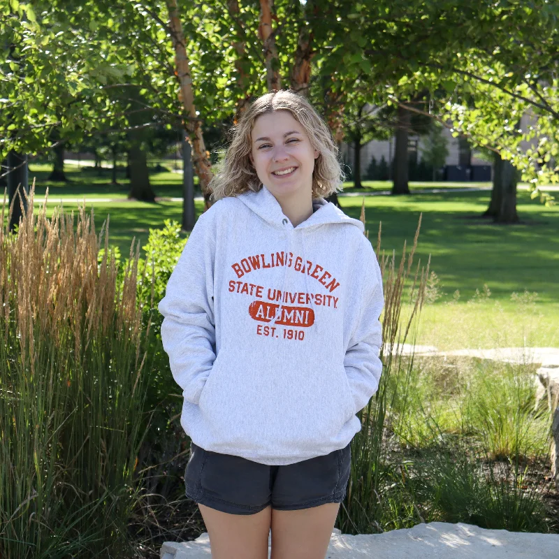 Champion BGSU Alumni Reverse Weave Hoodie Hoodie with Oversized Fit Loose Comfortable