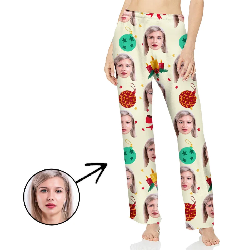Custom Photo Pajamas Pants For Women Celebrate With You Comfortable Cargo Pants
