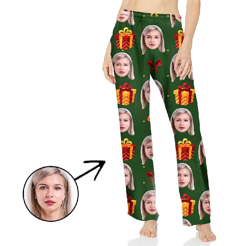 Custom Photo Pajamas Pants For Women Christmas Gift For My Loved One Elegant Trouser Pants Custom Photo Pajamas Pants For Women Christmas Gift For My Loved One Elegant Trouser Pants