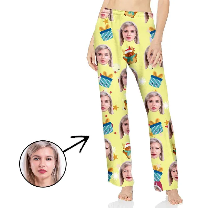 Custom Photo Pajamas Pants For Women Lovely Gift Classic Flared Pants