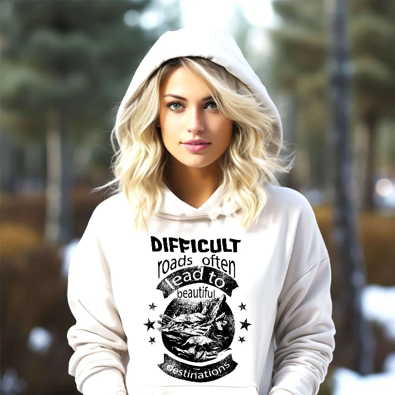 Beautiful Destinations Inspiration Unisex Graphic Hoodie Hoodie with High-Low Hem Asymmetrical Trendy