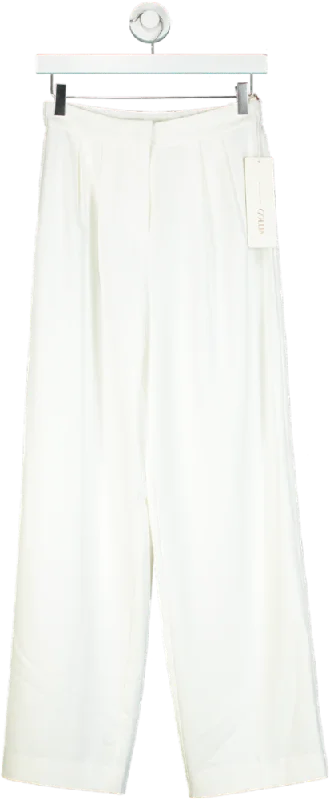 Goelia White Leisure Pants UK 8 Relaxed Casual Leggings