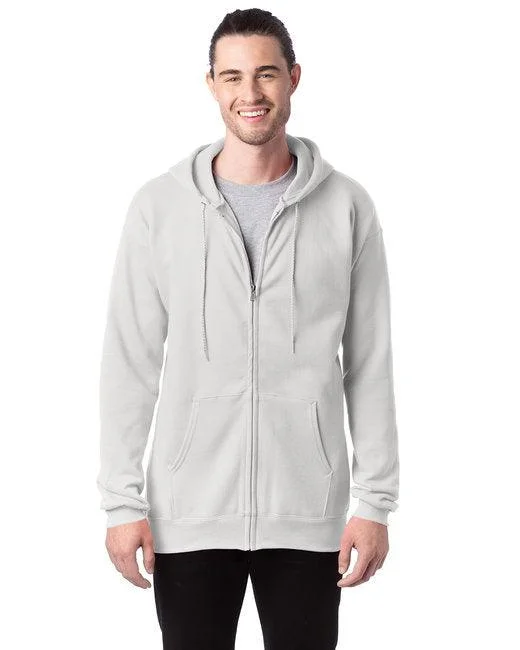 Hanes Adult 9.7 oz. Ultimate Cotton  90/10 Full-Zip Hooded Sweatshirt F280 Hoodie with Hem Lace Feminine Delicate