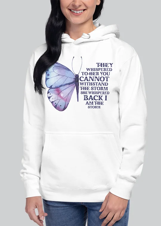 I Am The Storm Women's Hoodie Hoodie with Elastic Waist Stretchable Comfortable