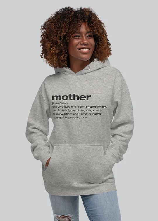 Mother Women's Hoodie Hoodie with Hem Lace Feminine Delicate