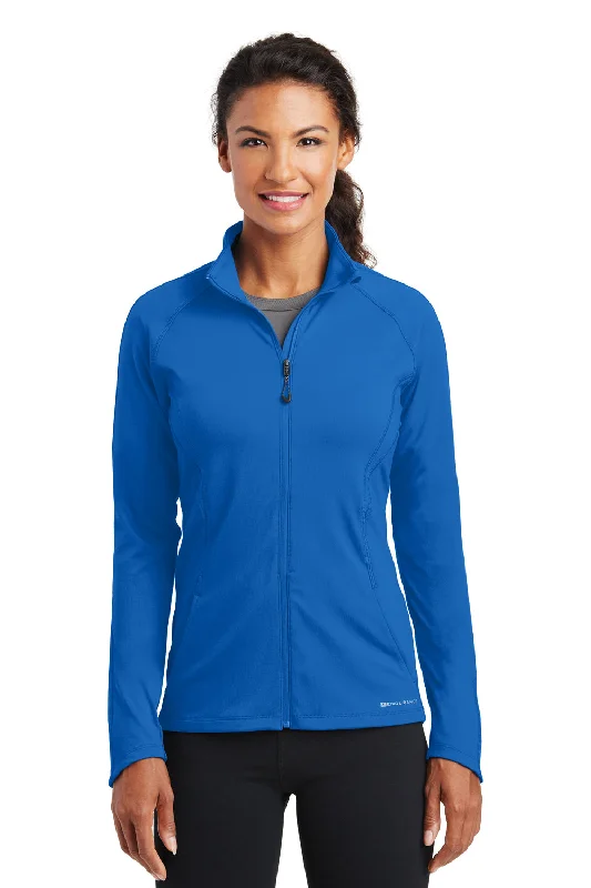 Ogio Womens Endurance Radius Moisture Wicking Full Zip Sweatshirt - Electric Blue Hoodie with Color Block Contrast Stylish