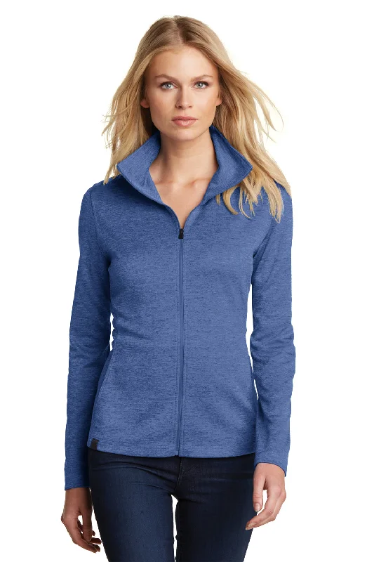 Ogio Womens Pixel Moisture Wicking Full Zip Sweatshirt - Optic Blue Hoodie with Hem Elastic Stretchable Comfortable