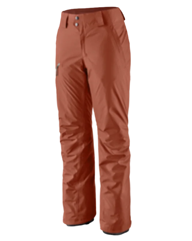 Patagonia Women's Insulated Powder Town Pants - Reg - Burl Red Relaxed High-Waist Trousers
