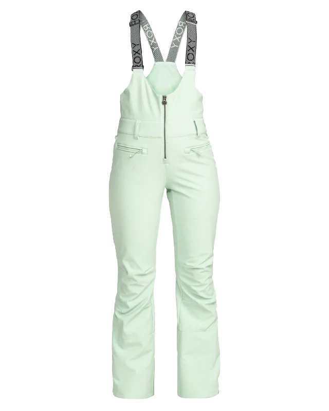 Roxy Women's Summit Technical Snow Bib Pants - Cameo Green Fashionable Work Pants