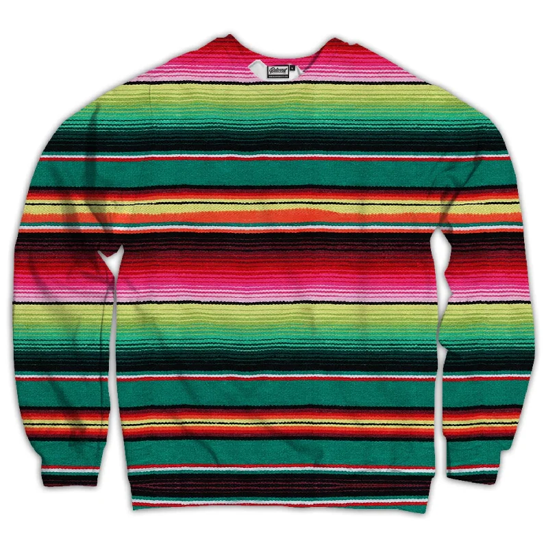 Serape Unisex Sweatshirt Hoodie with Raglan Sleeves Sporty Comfortable