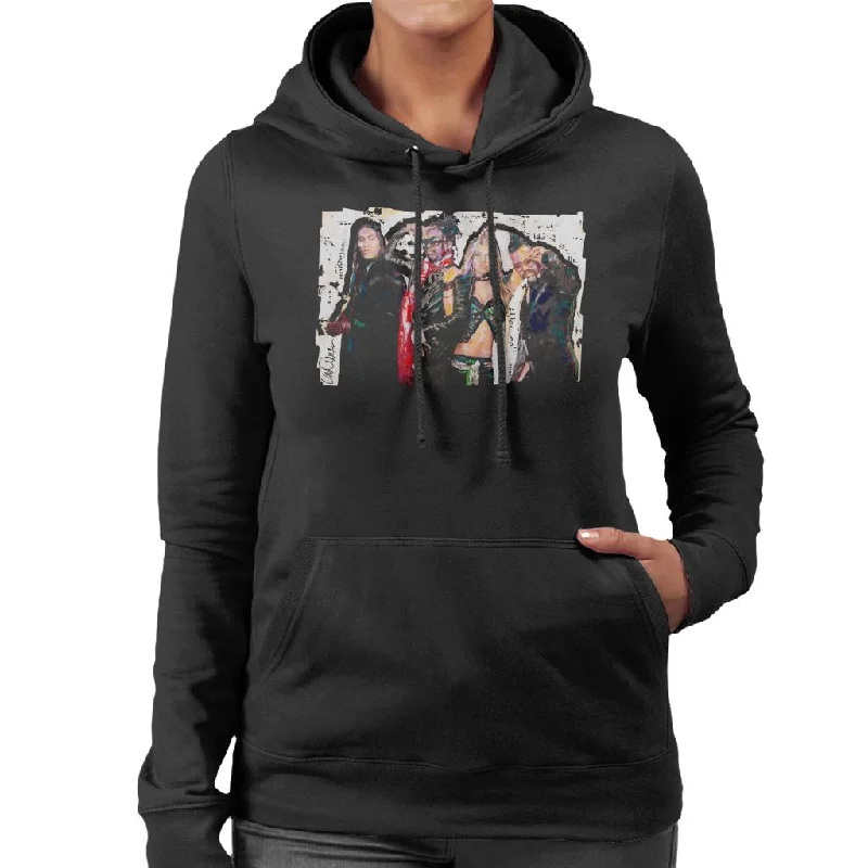 Sidney Maurer Original Portrait Of Black Eyed Peas Women's Hooded Sweatshirt Hoodie with Hood Adjustable Protection