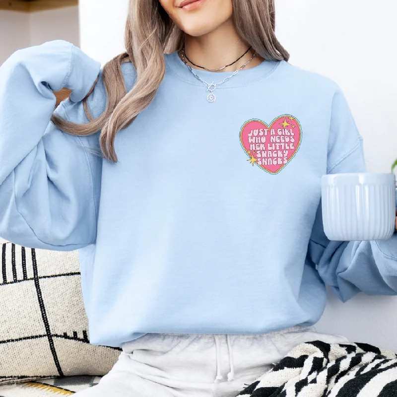 Snacky Snacks Heart Pocket Sweatshirt Hoodie with Gradient Ombre Colorful