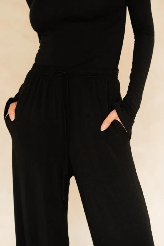 The Cool-Comf Lounge Chill Pant - Matte Black Fashionable Jogger Pants