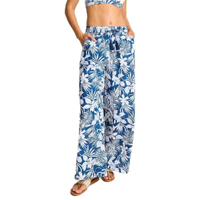 Tommy Bahama Womens Blooms Drawstring Pant Coverup - Indigo Tide Cozy Maternity Pants