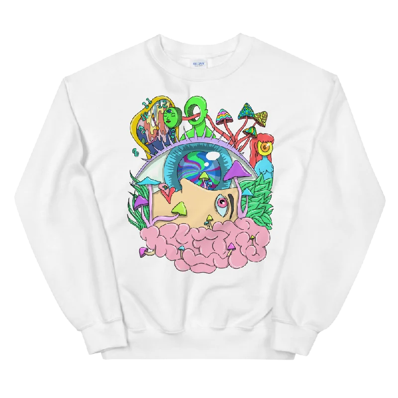 Tripping Graphic Sweatshirt Hoodie with Pocket Utility Practical