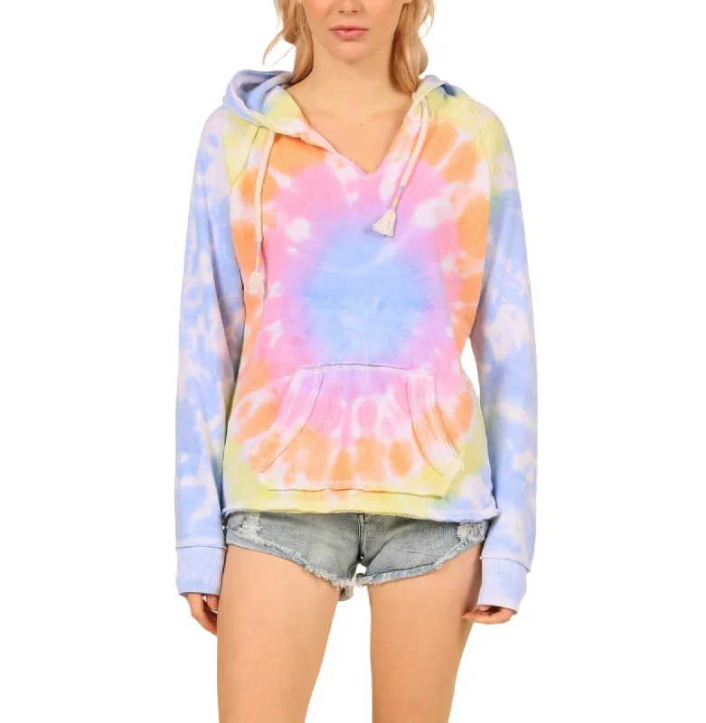 Vintage Havana/Ocean Driven Fantasy Tie Dye Hoodie OD4214 Hoodie with Hem Embroidery Detailed Premium