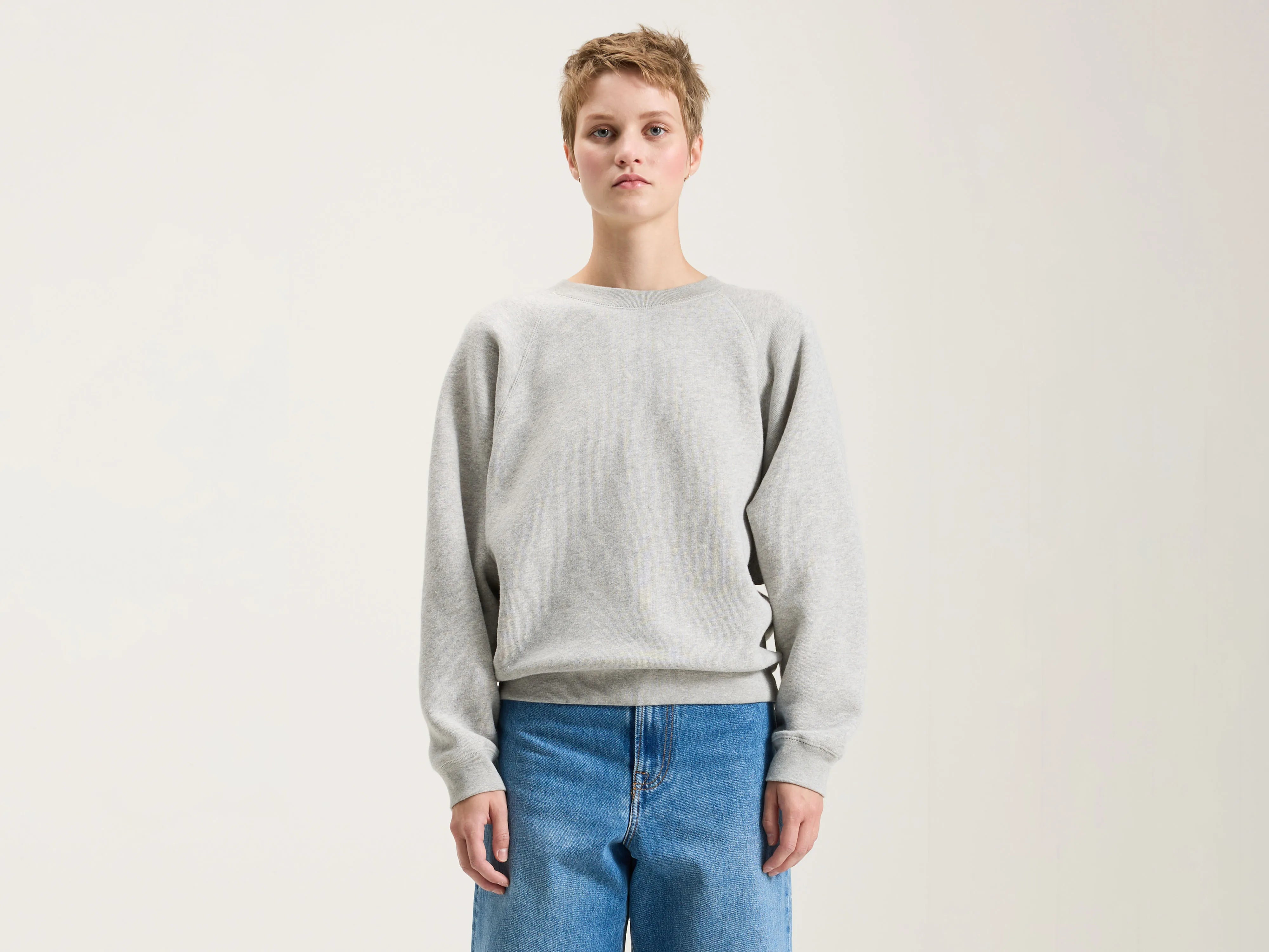 Fella relaxed sweatshirt (242 / W / H. GREY) Hoodie with Half-Zip Sporty Casual