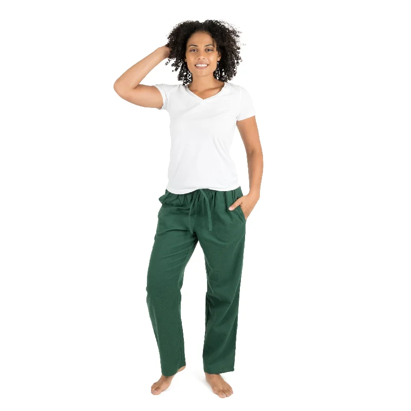Womens Flannel Pajama Pants Trendy Tapered Pants
